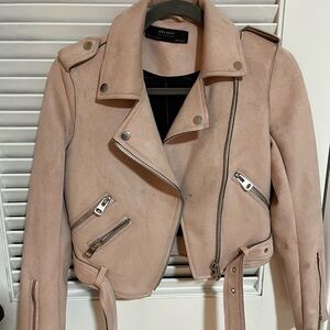 Zara Women's Blush faux suede Jacket